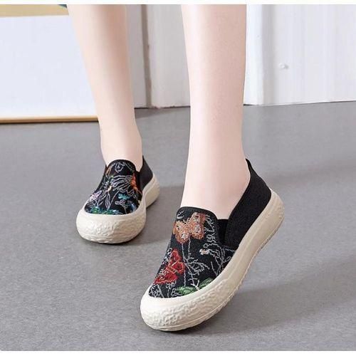 FUXING FASHION Chaussures En Toile Femmes